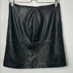 Sleek Black Faux Leather Mini Skirt